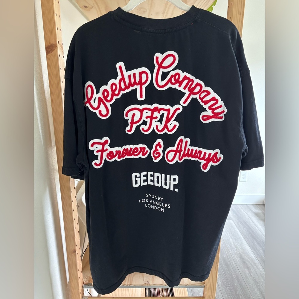 Rare Geedup Company T-Shirt Black & Red Men Size XL